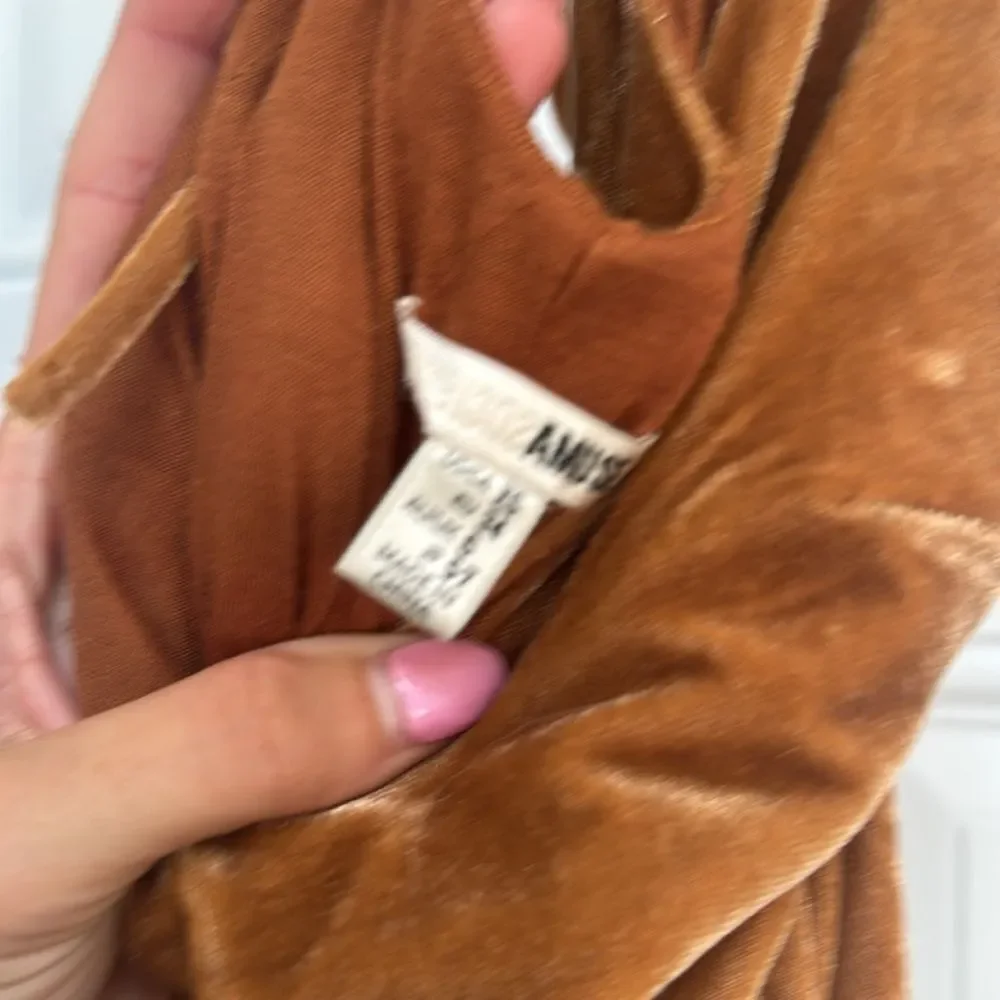 Muse Strapless Brown Dress Size XS Velvet Maxi - Picture 3 of 4